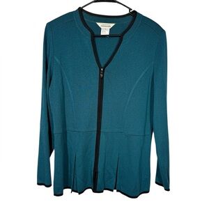 Misook Full Zip Cardigan Sweater Size Large